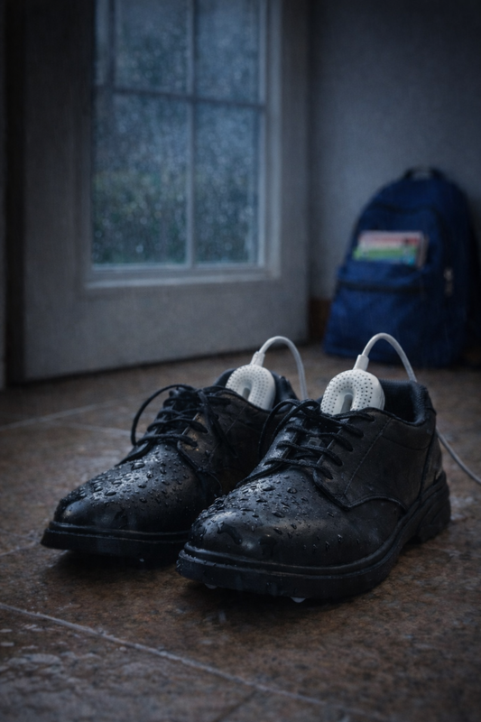 Secador Escolar Pro™-Que no vuelva al colegio con los zapatos húmedos.