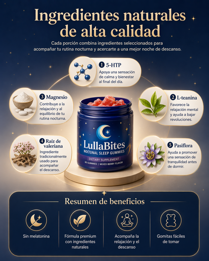 LullaBites® Gomitas-Tu cuerpo ya paró. ¿Y tu cabeza?
