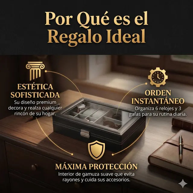 Estuche Organizador Para Reloj Y Gafas